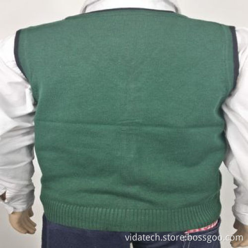 Kid's wool knitted vest, available in various sizes, styles, colors and fabrics